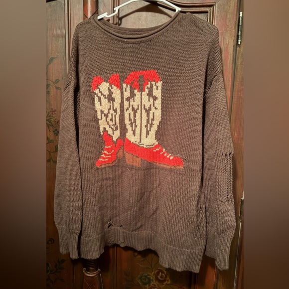 Urban Outfitters Sweaters - Urban Outfitters Out From Under Cowboy Boot Sweater